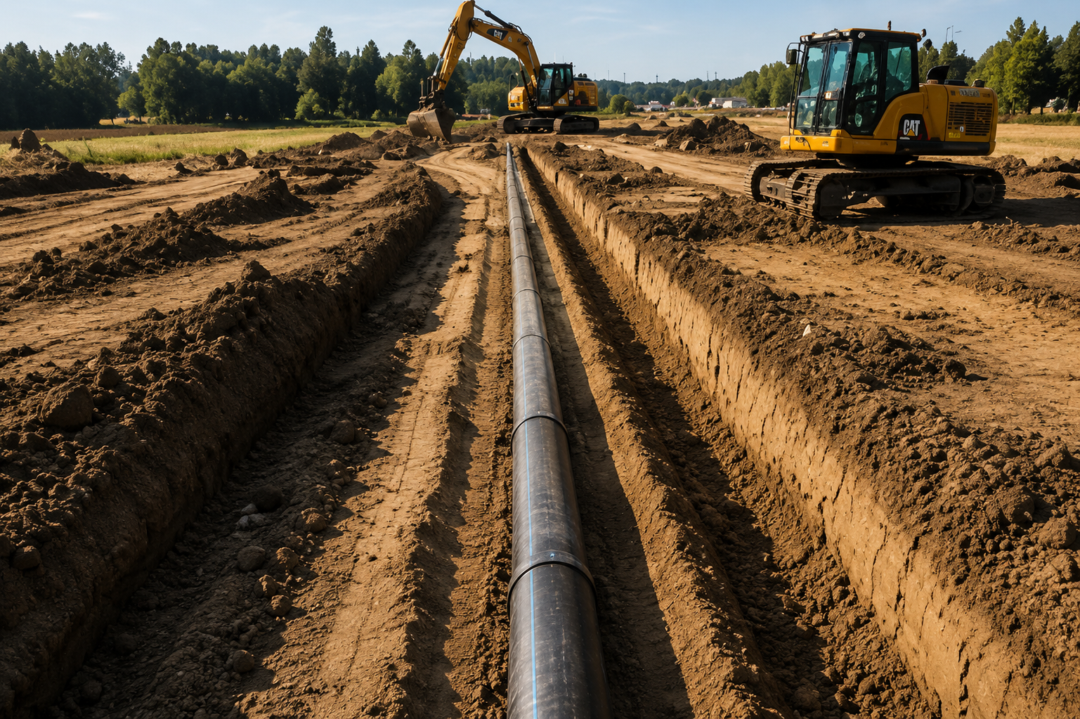 Utility trenching project